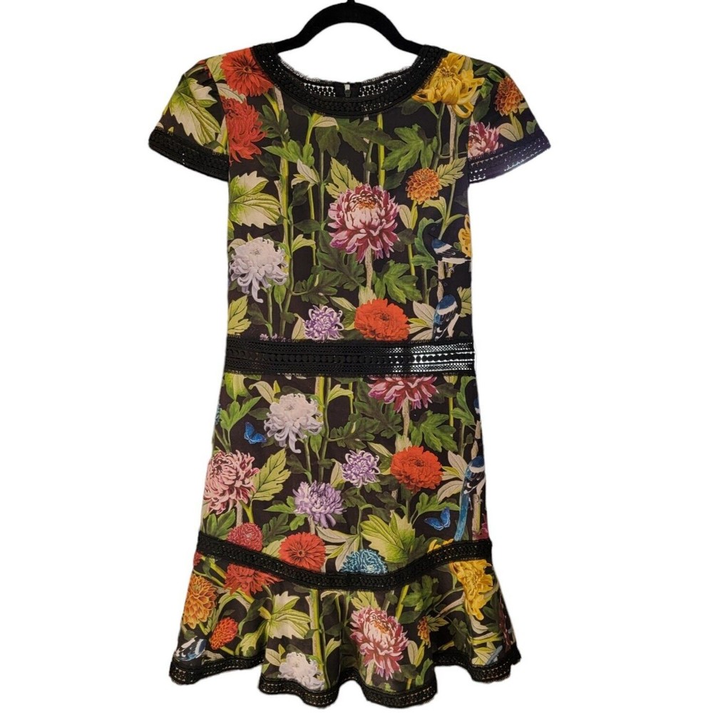 Alice Olivia Rapunzel dress in blooming garden Size 4 Floral Lace